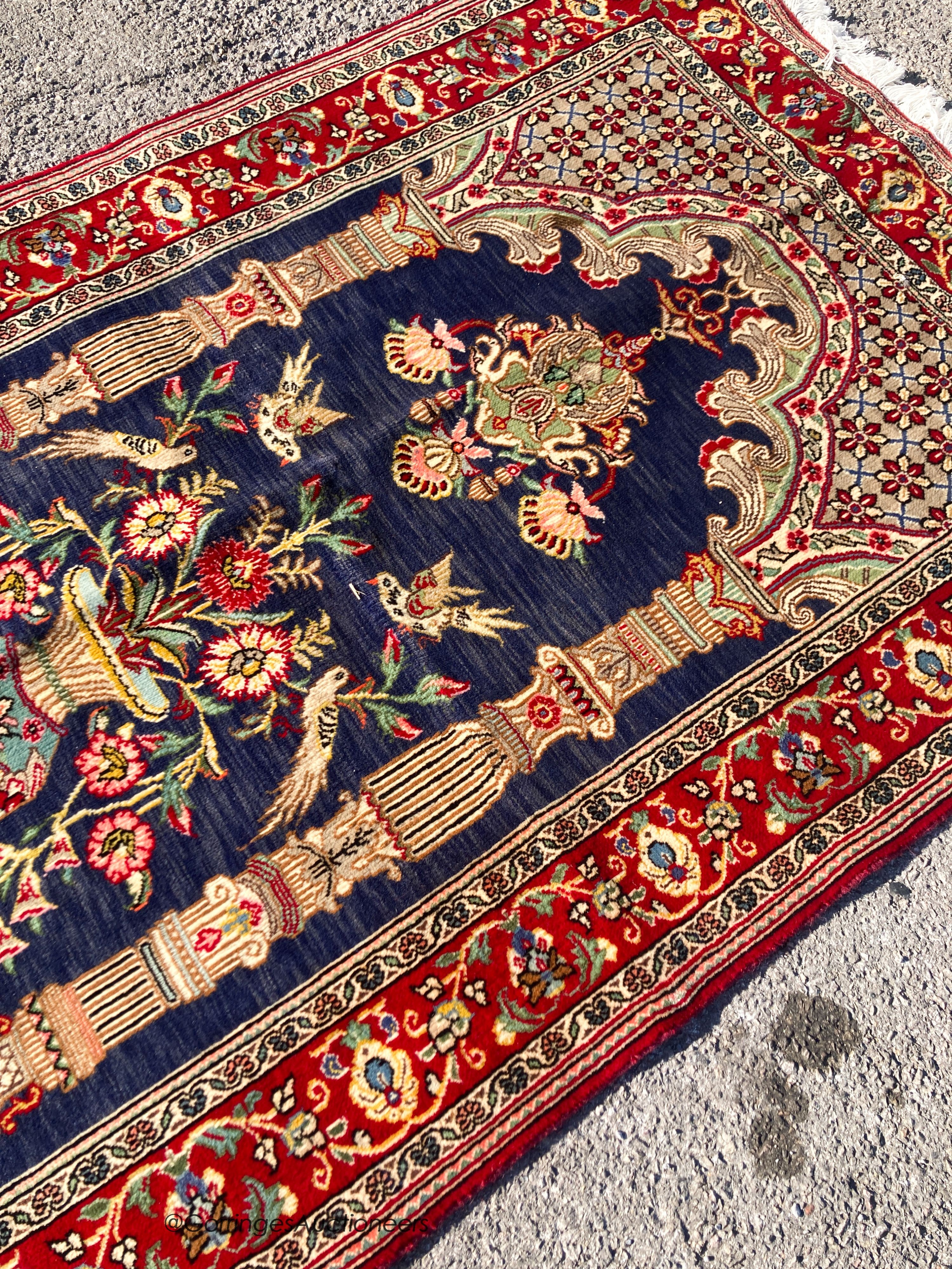 A Qom rug, 150 x 103cm